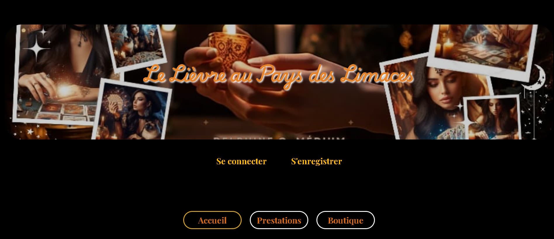 Capture de la page d'accueil du site e-commerce